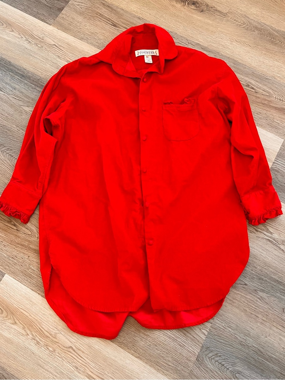 Victorias Secret Country Authentic Vintage Red Button-Up Shirt